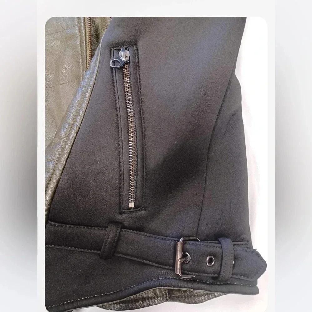 Guess Moto Faux Leather Jacket Size Large - Picture 6 of 11